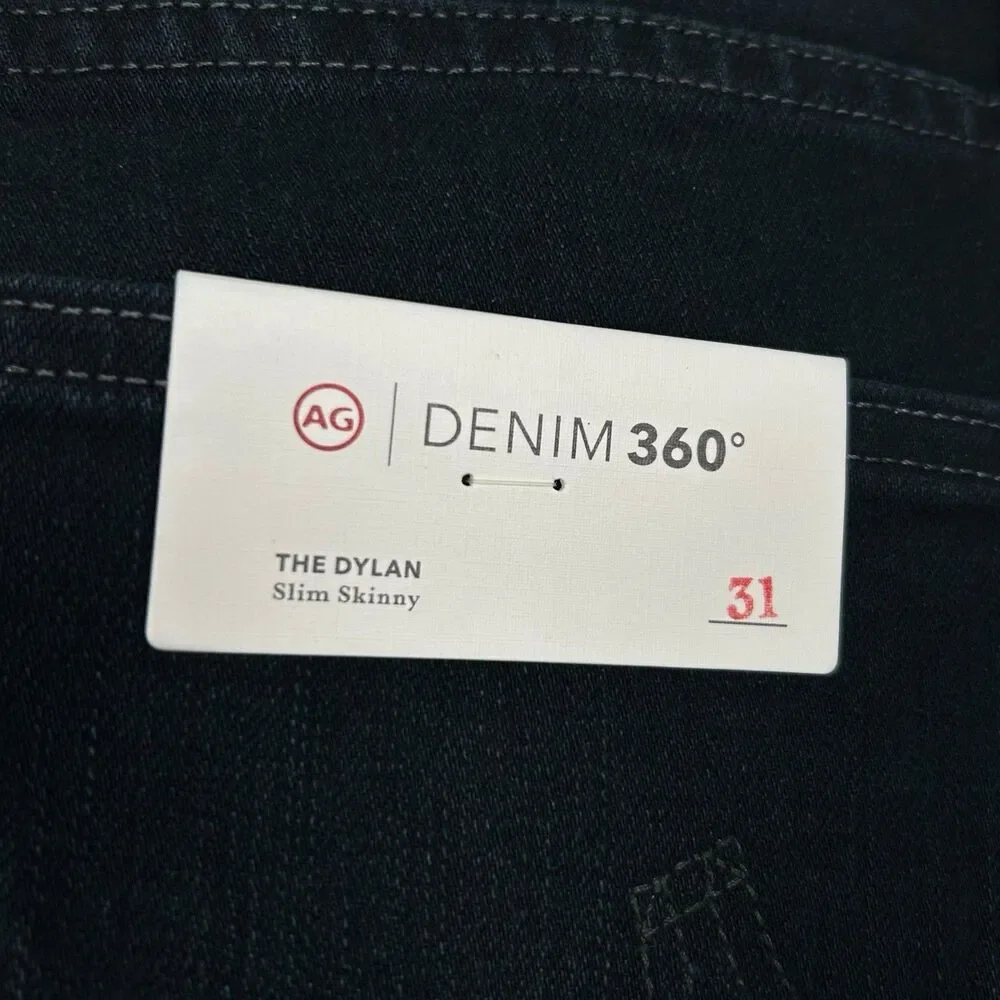 AG Adriano Goldschmied Dylan Jeans Mens 31 Blue Slim Denim 360 Dark Wash NWT